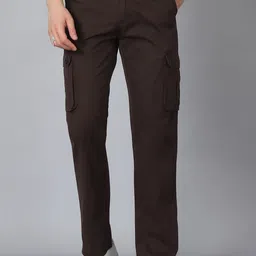 HOUSE OF VEDAS Men Comfort Easy Wash Cargos Trousers-image-43