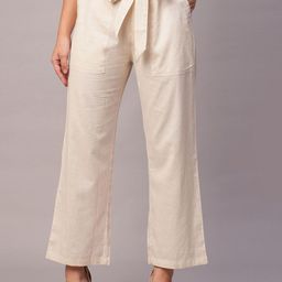 Babli Women Straight Fit Comfort Mid-Rise Cotton Trouser-image-5