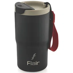 Flair Black & Beige Solid Stainless Steel Glossy Mugs Set of Cups and Mugs-picture-2