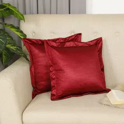 THE CONVERSION Maroon 2 Pieces Square Cushion Covers-image-20