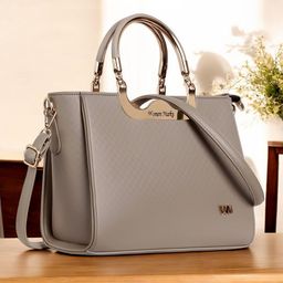 WOMEN MARKS Women Solid Structured Handheld Bag-5