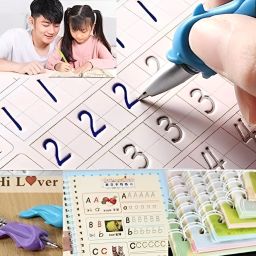 Reusable Practice Copybook for Kids(4 Book + 10 Refill+ 1 Pen +1 Grip)-image-78
