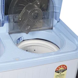 lloyd by havells 8.5 kg Toughened Glass Soft Closing Glass Lids, 1300 RPM, Soak Function, 3 Wash Programs, Magic Filter Semi Automatic Top Load Blue image 4