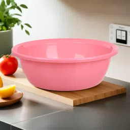 homestic Plastic Multipurpose Storage Basket for office & Home|12 LTR|Pack of 2|Pink & Blue Storage Basket image 2