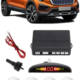 GS496 Silver Car Reverse Parking Sensor with LED Display 4 Sensor G496 Parking Sensor-4