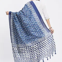 Clora Creation Ethnic Motifs Printed Dupatta With Tasseled Border image 3
