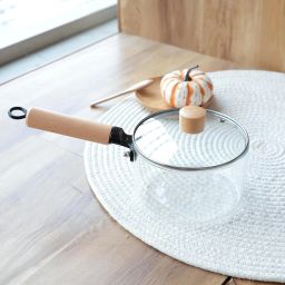 Glass Saucepan Cookware for Gas Stove | Transparent Sauce Pan Cooking Pot | Sauce Pan 16 cm diameter with Lid 1.45 L capacity-image-31