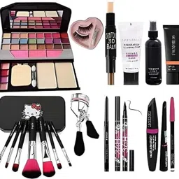 Makeup set For Women & Girls With Fixer, Eye Shadow plate and Compact powder-image-17