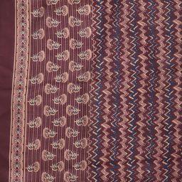 KALINI Notched Neck Mirror Work Floral Printed A Line Kurti with Trouser & Dupatta image 4