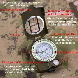 ™High Accuracy Metal Waterproof Military Compass Compass-11