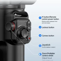 RETRACK M03 AI Face tracking Wireless Microphone 3-Axis AI Stabilization Remote Tripod 3 Axis Gimbal for Mobile image 5