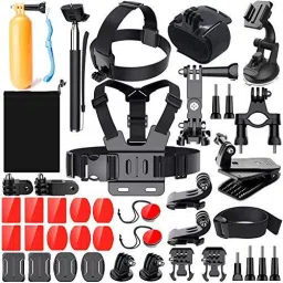 Adofys 40 In 1 Action Camera Accessory Kit For Action Camera Hero 6 Hero Fusion Hero 5 Hero Session Hero 4 Hero 3 Hero 2 Hero Hd Hero Strap (Black) Strap Strap-4
