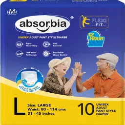 Large Size Adult Diaper Pant Style Waist Size 80-114 CM ( 31 - 45 incs ) Adult Diapers - L-0