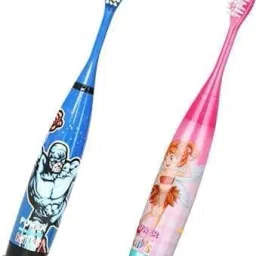 Kidszone Kids Cartoon Printed Extra Soft Electric Toothbrush for Kids (Set Of 2) Electric Toothbrush-6