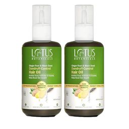 Lotus Botanicals Set Of 2 Dandruff-Control Hair Oil With Ginger Root - 100ml Each image 1