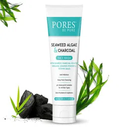 PORES Be Pure Set Of 3 Seaweed Algae & Charcoal Face Wash - 100ml Each image 1