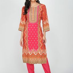 Charitra Women Ethnic Motifs Printed Regular Mirror Work Kurta with Trousers & With Dupatta image 3