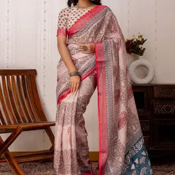 Mitera Ethnic Motifs Printed Saree-image-49