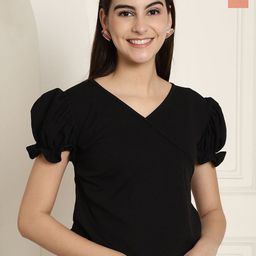 Tromko Women Pack Of 2 Puff Sleeve Peplum Tops-picture-44