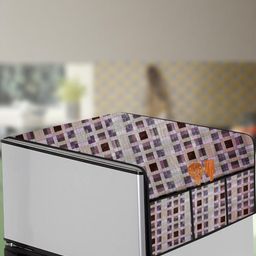 The Furnishing Tree Magenta Printed Refrigerator Cover-image-78