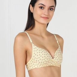 Samvar Yellow Cotton Non-Wired Non Padded Minimizer Bra-picture-24