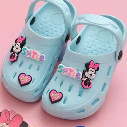 Disney By Yellow Bee Girls Minnie Mouse Clogs With Smile & Heart Charms-50