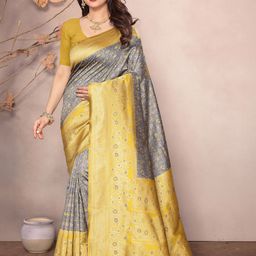 bigben textile Ethnic Motifs Zari Banarasi Saree-picture-38