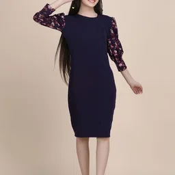 STARWORD Cuffed Sleeves Sheath Dress-picture-18