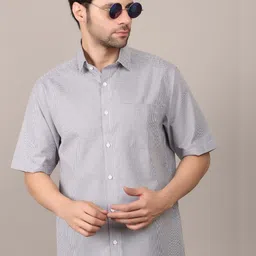 ASHTOM Men Micro Checks Checked Standard Regular Fit Casual Shirt-image-87
