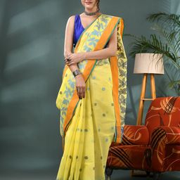 DESH BIDESH Woven Design Pure Cotton Taant Saree-picture-45