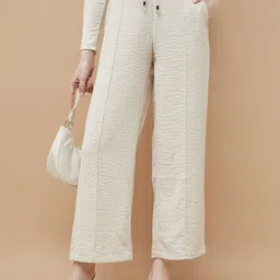 CODE by Lifestyle Women Textured Trousers-image-77