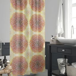 ArtzFolio Yellow & Brown Printed Waterproof Shower Curtains-image-48