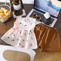 FOREVER FRIDAY Girls Floral Printed Top with Shorts-picture-21