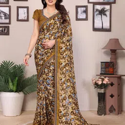 Nirmohi Fashion Beads and Stones Poly Georgette Saree-picture-12