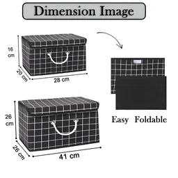 Aura Black Set of 4 Reusable Drawer Organiser Organisers image 2