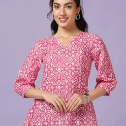 BAESD Print Ethnic Cotton Top-image-46