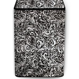 The Furnishing Tree Washing Machine Cover Floral Pattern Black Compatible for Whirlpool 7.2 Kg Full-image-33
