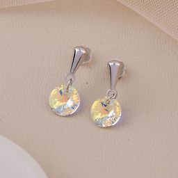 GC PREMIUM JEWELLERY Stainless Steel Silver-Plated Crystals Studded Studs-image-70