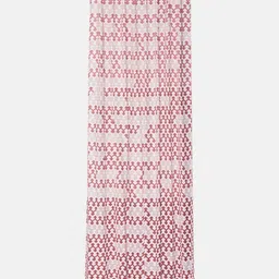 Fabindia Red & White Geometric Sheer Door Curtain-12