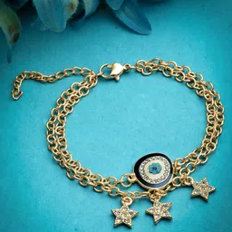 Sanjog Gold-Plated Stone Studded Anklet-picture-48