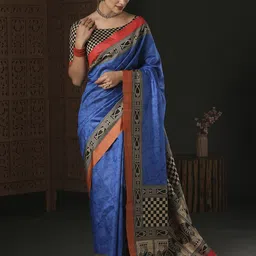 Mitera Bagh Silk Blend Dabu Saree-21