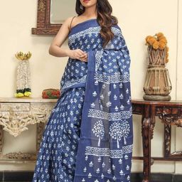 Craft Musium Floral Printed Pure Cotton Saree-picture-41