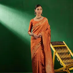 DEVATITHI Woven Design Zari Fanta Banarasi Silk Saree-picture-31