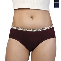CHIC Women Pack Of 3 Pure Cotton Hipster Briefs-image-28