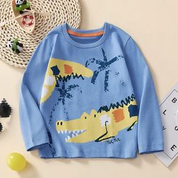 LULU & SKY Boys Printed Organic Cotton Applique T-shirt-image-98