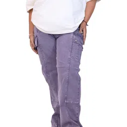 MODFUSE Women Relaxed High-Rise Cargos Trousers-image-36