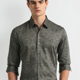 Arrow Men Classic Spread Collar Abstract Printed Cotton Formal Shirt-image-64