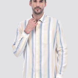 Numero Uno Men Button-Down Collar Vertical Striped Cotton Casual Shirt-picture-27