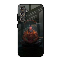 QRIOH Quirky Lord Hanuman Animated Glass Case for Samsung Galaxy M55s Mobile Accessories-image-83