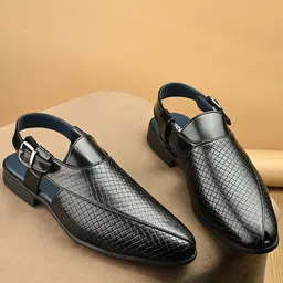 BUSKINS Men Peshawari Shoe-Style Sandals-40